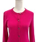John Lewis 100% Cashmere Cardigan Sweater Soft Classic Bright Pink size 8 Photo 1