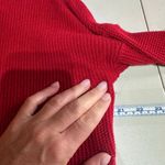 Gap Women’s Red Thermal Waffle Knit Sweater Top Size Medium Photo 7