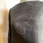 Madewell  Shift Mini Dress Black White Long Sleeve Cupro Casual Preppy Minimal S Photo 4