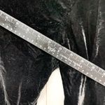 ASOS  Top Women Size Small Long Sleeve Mock Neck Zip Closure Velvet Blouse Black Photo 4