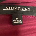 Notations Women’s Size M Ruffle Front Draped Blouse Multicolor Shimmer Top with Photo 3