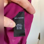 Iz Byer 🌞 Sheer Maroon V Neck 3/4 to Long Sleeve Portofino Blouse Photo 2