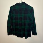 Old Navy  Maternity Green and Blue Plaid Flannel Long Sleeve Pullover Shirt M Photo 6