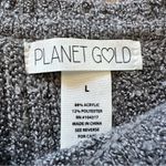 Planet Gold Women’s Ripped Pullover Sweater Large Grey L Photo 6
