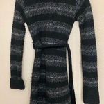 Theory  | Long Sweater Cardigan Stripe Duster wool cashmere blend Photo 14