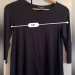 Eileen Fisher  Organic Cotton Long Sleeve Basic Top XXS casual chic minimalist Photo 3