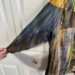 Jakelin Sport beaded lace accent multicolor blouse size small Yellow Photo 2