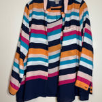 Chico's  Women's Multicolor Striped Blouse Size 3 (16/18)‎ Long Sleeve 2 piece Photo 0