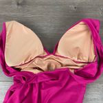 J.Crew Magenta Orchid Ruched V Neck One Piece Swimsuit Sz.12 NWT Photo 4