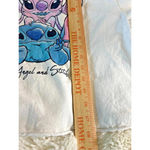 Disney STITCH Angel and Stitch Graphic Crop T-Shirt White Medium Photo 3