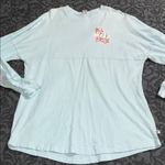 Venley women’s size large spirit jersey long sleeve blue floral college tee Photo 2