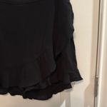 Altar'd State Black Asymmetrical Ruffled Skater Mini Skirt Photo 2