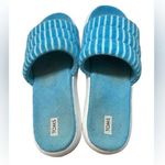 Toms Mules 'ALPARGATA MALLOW SLIDE' in Light Blue terry cloth Photo 0