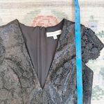 Dress the Population Romper Sz Medium Plunge Neck Lace Fairy Whimsigoth Boho Photo 4