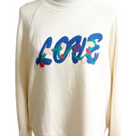 Just Madison Love Sweatshirt Embroidered Size XL NWT Pearled Ivory Boutique Photo 0
