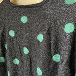 autumn cashmere Green And Black Dotted Shimmer Sweater Photo 6