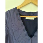 ASTR The Label womens romper size XS navy lace 3/4 sleeve v neck button front Blue Photo 1