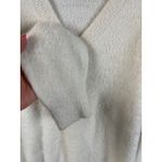 Anthropologie By Oversized Deep V-Neck Eyelash Tunic Ivory Sweater Size Large Photo 8