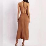 Meshki  Adrienne Halter Midi Dress Womens S Ribbed Knit Open Back Fall Casual Photo 1