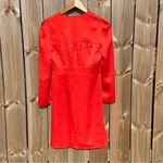 Maje  Rahon Red Orange Silky Textured Mini Dress Photo 8