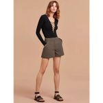 Wilfred Free  Mayowa Bodysuit Black Plunge Revolve Size XS‎ Photo 1