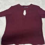Soho  Deep Burgundy Ruffle Sleeve Blouse Photo 10