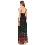 SABINA MUSAYEV Black Red Floral Front Twist Cutout Selina Dress size Medium Photo 1