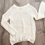 H&M white loose knot pullover sweater size S Photo 1
