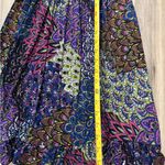 Colorful boho style paisley print Strapless Dress Purple Size M Photo 3
