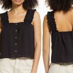 Treasure & Bond  Black Ruffle Tank Size Small NWT Photo 1