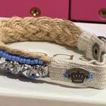 Juicy Couture Pam Gela E-Rhinestone Woven Bracelet Blue With Silver Crystals NWT Photo 2