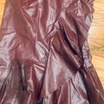 Say What? say what NWT faux leather ruffled Burgundy dress brand new size L Photo 4