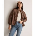 Madewell Green Cotton Bremen Bomber Zip Up Quilted Boxy Jacket Size XXL Photo 2