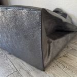 Furla Metallic Silver Leather Tote Bag EUC Photo 7