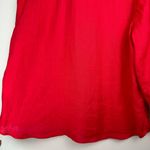 Chico's Chico’s 100% Linen Eyelet Sleeve Button Down Shirt Top Sz 18 Coral Red Photo 14
