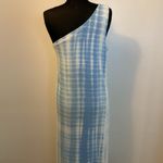 Time & Tru β€οΈβπ₯ NWT Blue/White Tie Dye Print One Shoulder Midi Dress Size XXL/20 Photo 9