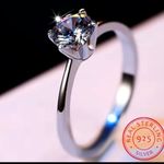 Boutique 1 Ct Solitaire Engagement‎ Ring Brilliant-Cut Simulated Diamond, Size 8 Photo 14