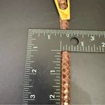 Vintage Brown Snakeskin Leather Gold Photo 5