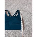 Lululemon  Strappy Back Sports Bra Teal Green Athletic‎ Workout Top Size 4 Photo 5