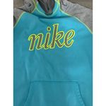 Nike Women's Teal & Gray Hoodie With Thumb Holes - Large therma fit Photo 1