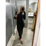 SKIMS Fits Everybody Long Sleeve Crewneck Dress in Onyx Black Size Medium Photo 11