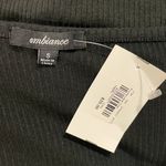 Ambiance Black Ribbed Long Sleeve Boat Neck Top NWT Juniors Small Faux Buttons Size undefined Photo 5