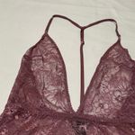 Victoria's Secret Victoria’s Secret Purple Semi Sheer Lace Bodysuit Teddy Lingerie S Small NWOT Photo 10