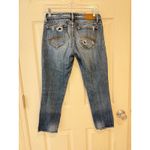 Driftwood  Distressed Cropped Jeans Ripped Knee Denim Blue Wash Size‎ 26 Photo 4