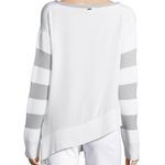St. John Striped Link Textured Asymmetrical Sweater Photo 1