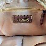 The Sak  Crochet Wristlet Wooden Beads Pink Blue Photo 2