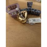 A New Day New  3pc Hair Clips Tan Blue and Gold Small Medium & Large Photo 1