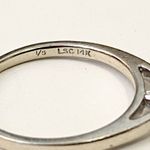 Ladies 14k Princess Cut Diamond Ring Sz 8 White Gold 1/5 LSC Keepsake Engagement Photo 6