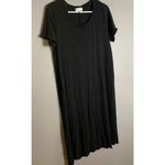 Jessica Simpson Black Short Sleeve T-shirt MIDI Dress Size Large Photo 4