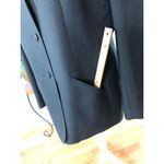 Le Suit  Women Jacket Size 12 Pockets Lapel Notch Collar 3 Buttons Closure Blue Photo 4